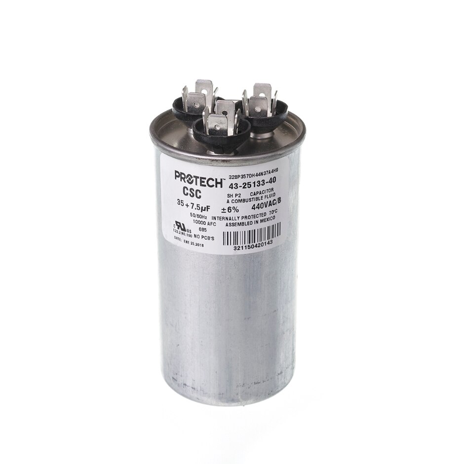 35+7.5 MFD x 440 Run Capacitor # 43-25133-40 - JustCapacitors.com