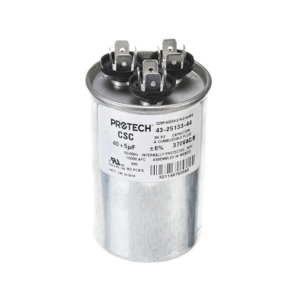 40+5 MFD x 370 Run Capacitor # 43-25133-44 - JustCapacitors.com